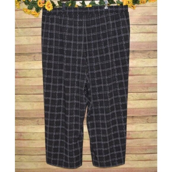 Torrid Wide Leg Women's Black Purple Plaid Windowpane Career Pants Plus Size 28 - Picture 4 of 7